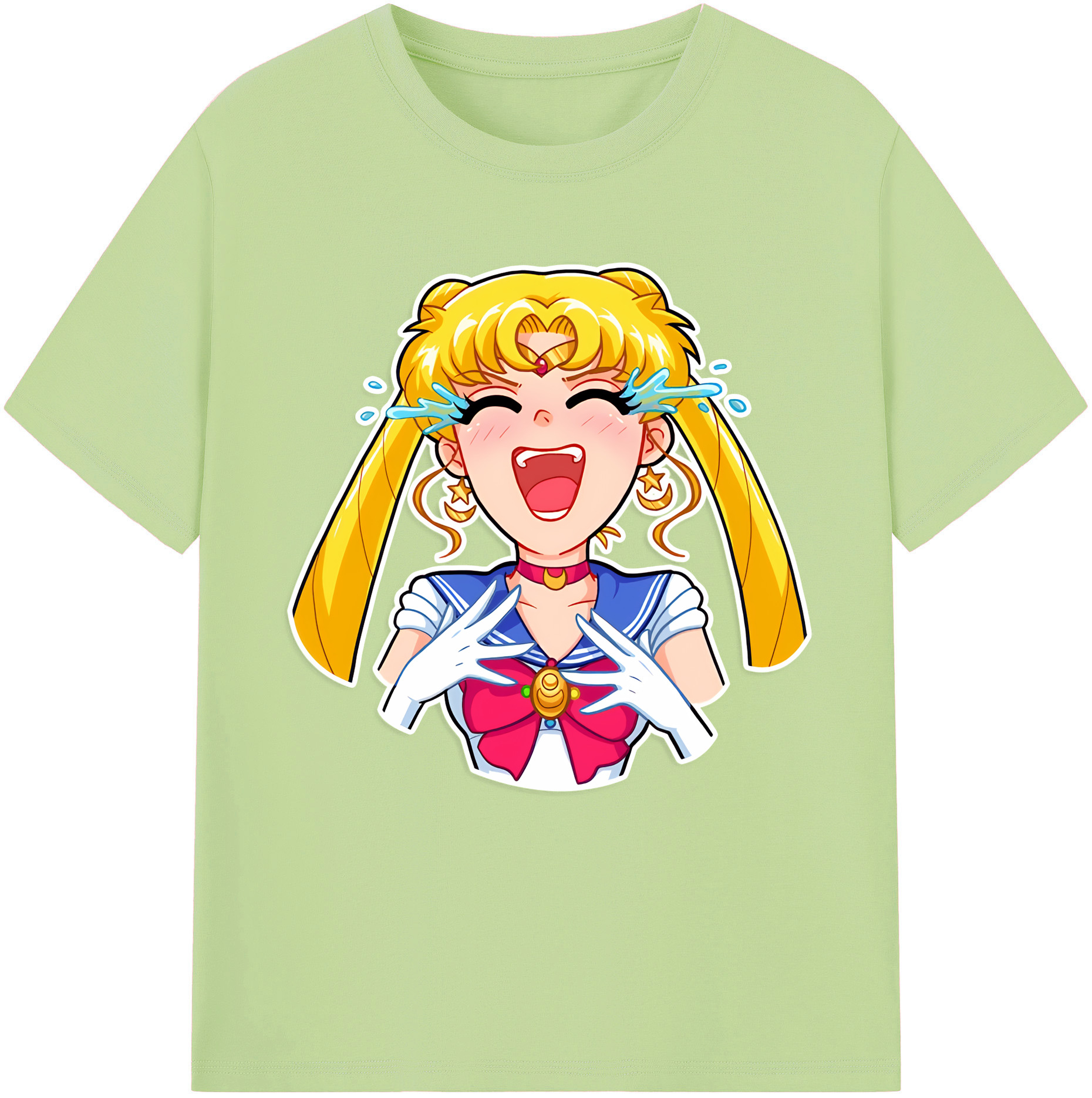 （画像用） 美少女戦士セーラームーン 月野 うさぎ つきの うさぎ Sailor Moon Tsukino Usagi 綿100％半袖Tシャツ（フロントプリント）